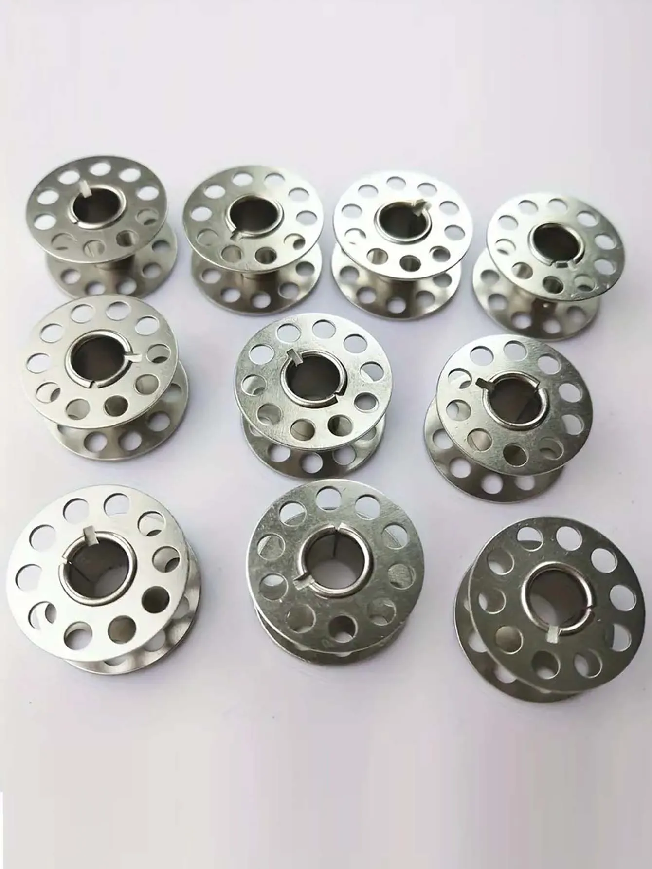 Bobinas de máquina de coser de acero inoxidable, 5/12/24 Uds., construcción de Metal duradera para máquina de coser Brother, artesanía de costura esencial - imagen 5