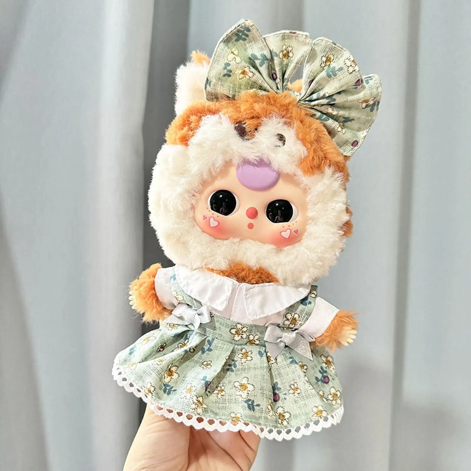 3x 20 cm Plush Doll Clothes DIY Doll Outifits for Little Girls Gift Kids