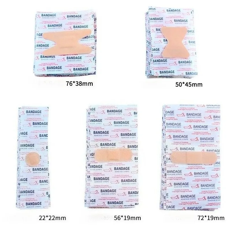 50 unids/set PE tirita para primeros auxilios tiras de yeso vendaje para heridas cinta adhesiva impermeable vendajes - imagen 2
