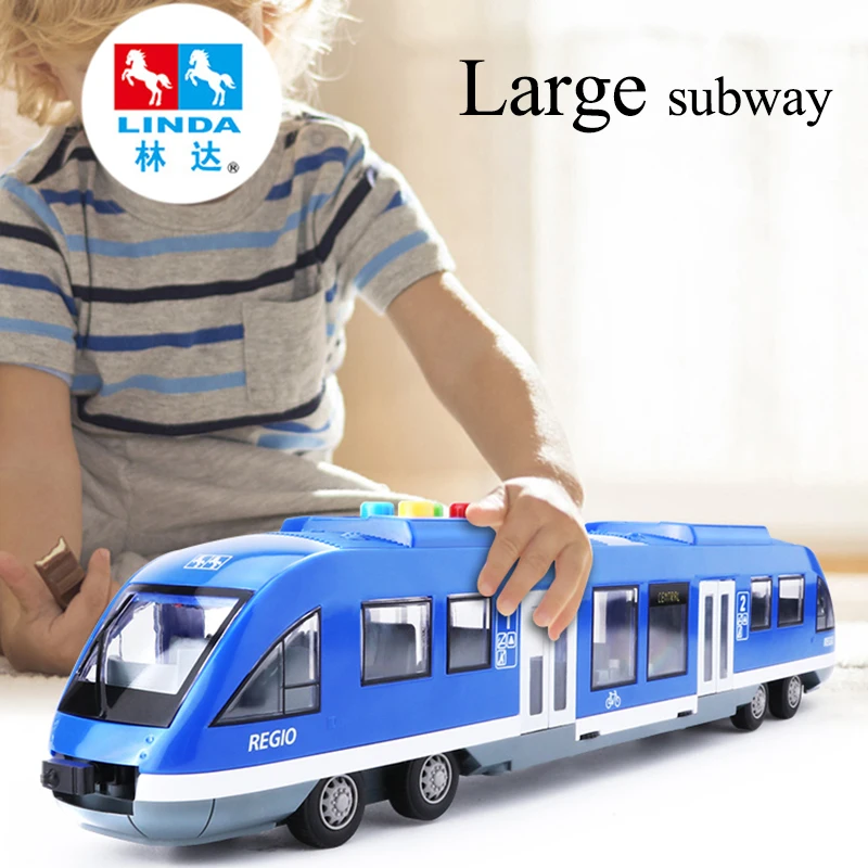 Tren de juguete musical con luces para niños – Modelo a escala realista - imagen 4
