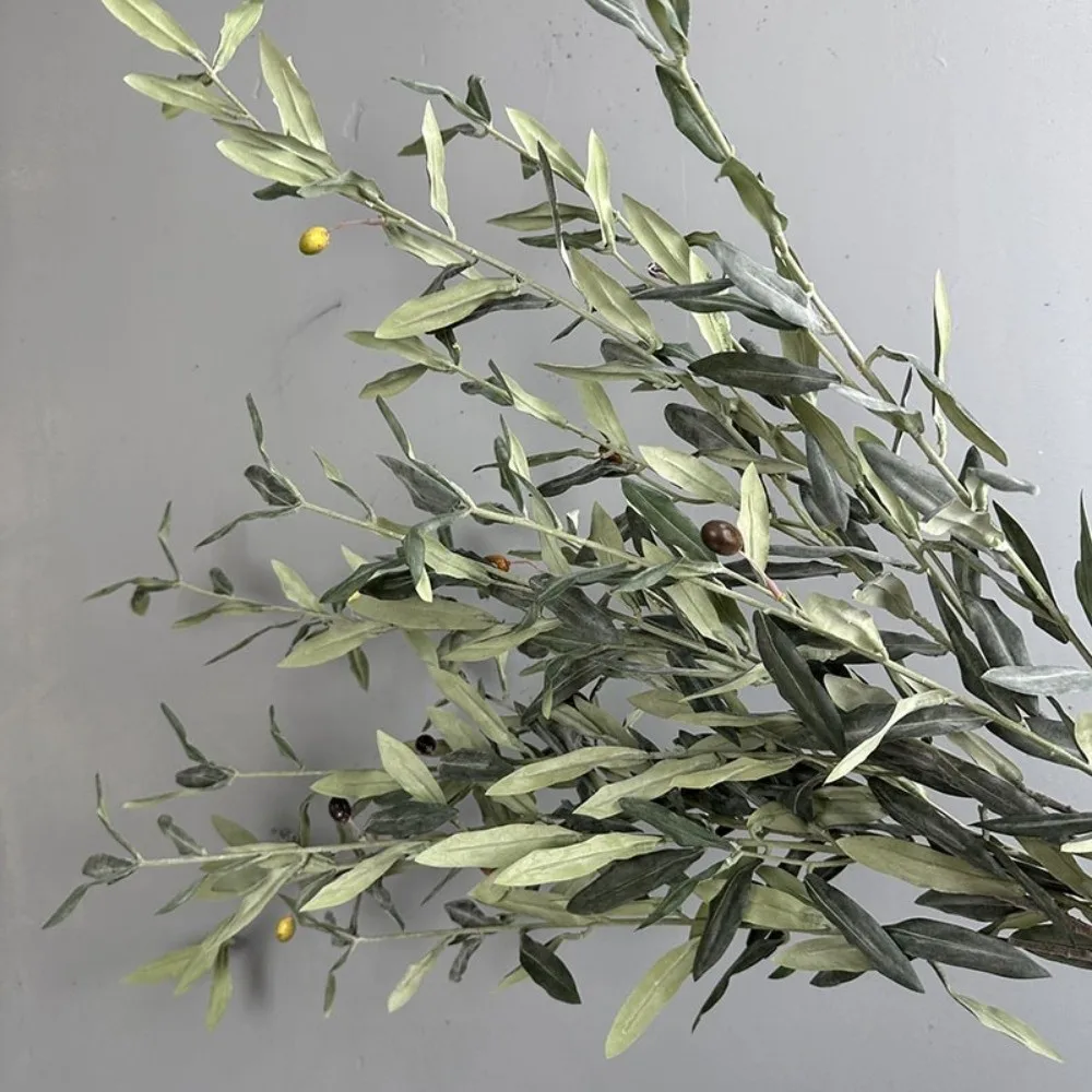 Rama de olivo artificial con frutos realistas para jarrón - imagen 2