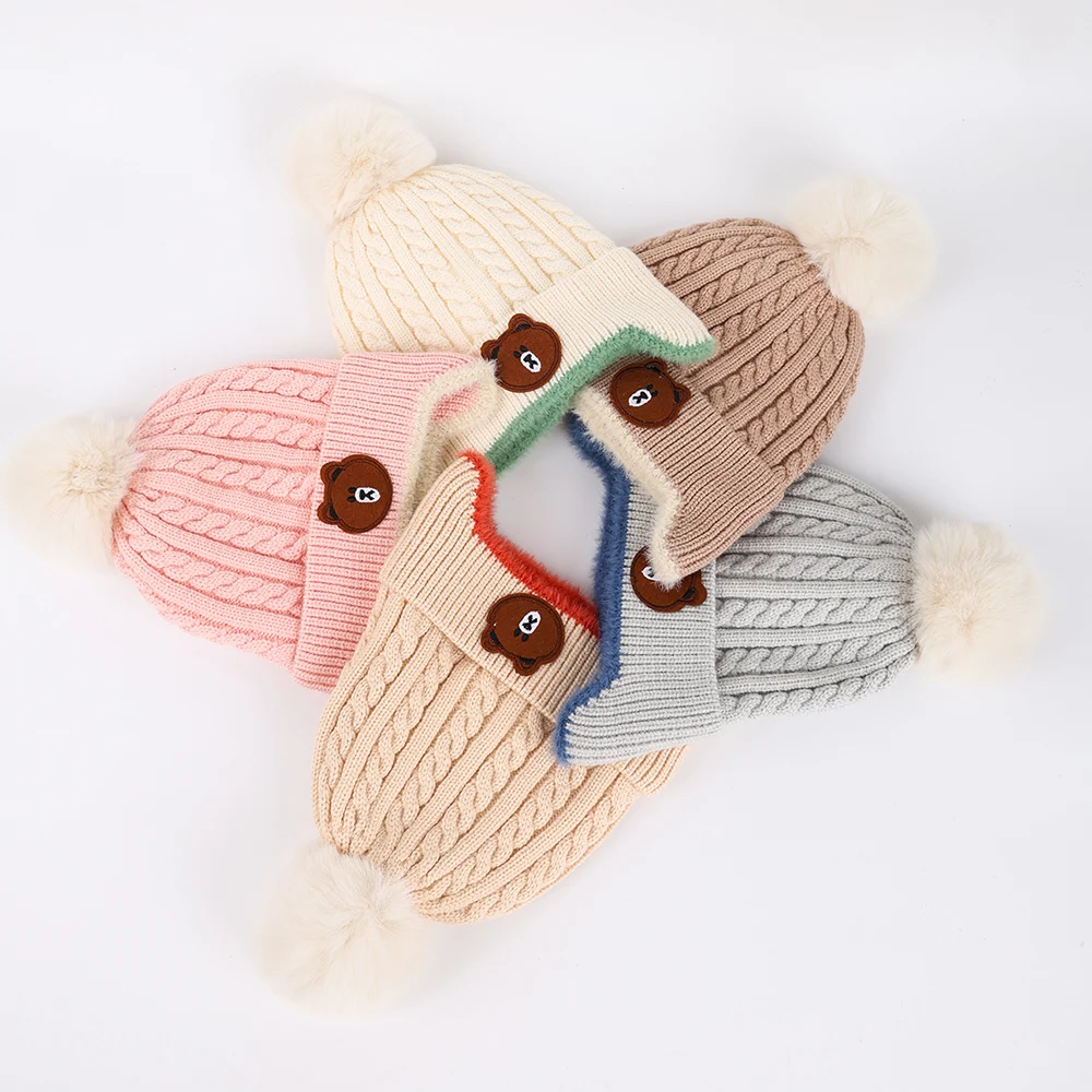 Gorro pompón de oso con orejeras – Térmico para bebés - imagen 5