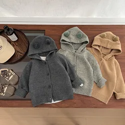 Jersey de punto con capucha para niños – Suave y cálido para otoño