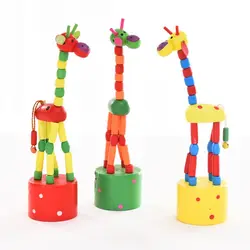 Jirafa bailarina de madera – Juguete infantil con movimiento