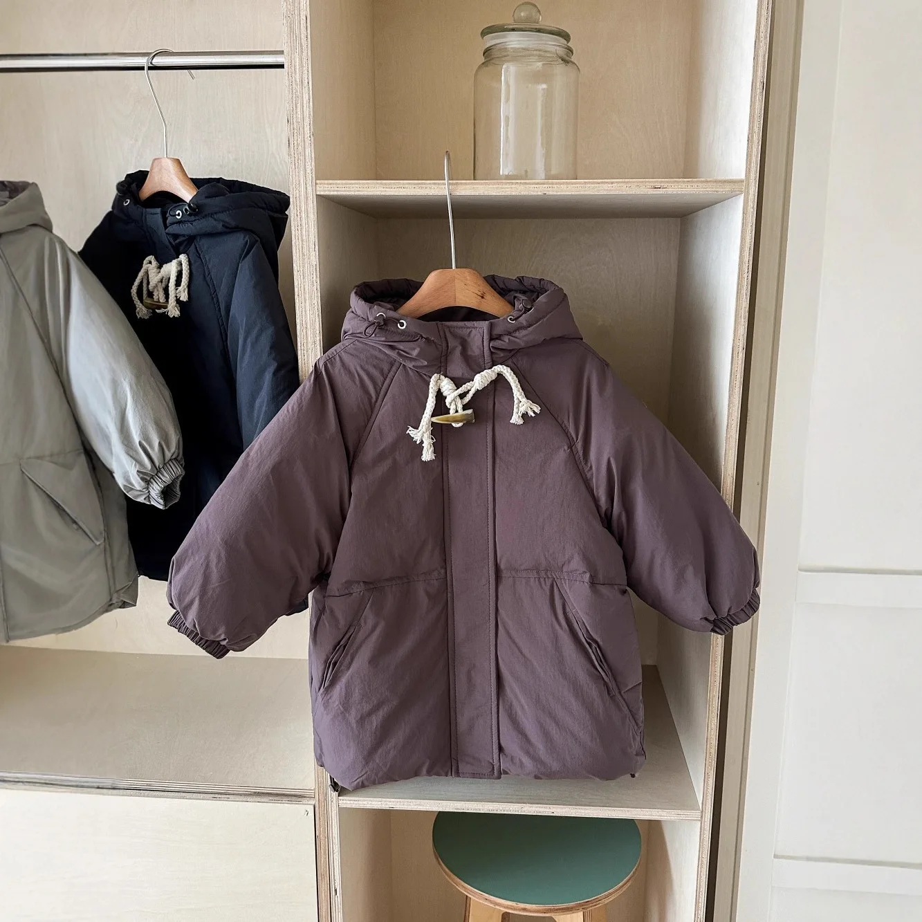Abrigo largo de invierno con capucha para niños - imagen 5