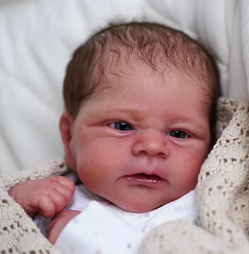 Muñeca Reborn Elijah de vinilo ultra realista con efecto venas - imagen 2