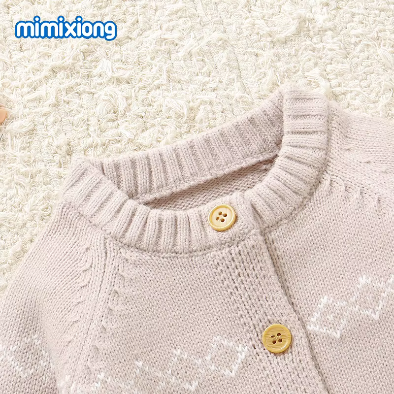 Conjunto cárdigan y mono rojo para niña – Puericultura moderna - imagen 4