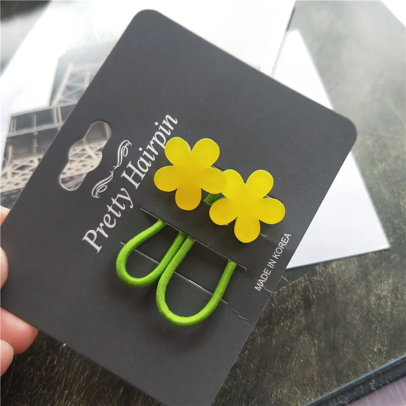 2pcs yellow floral