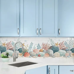 Pegatinas de pared vinilo temática marina – Conchas y estrellas