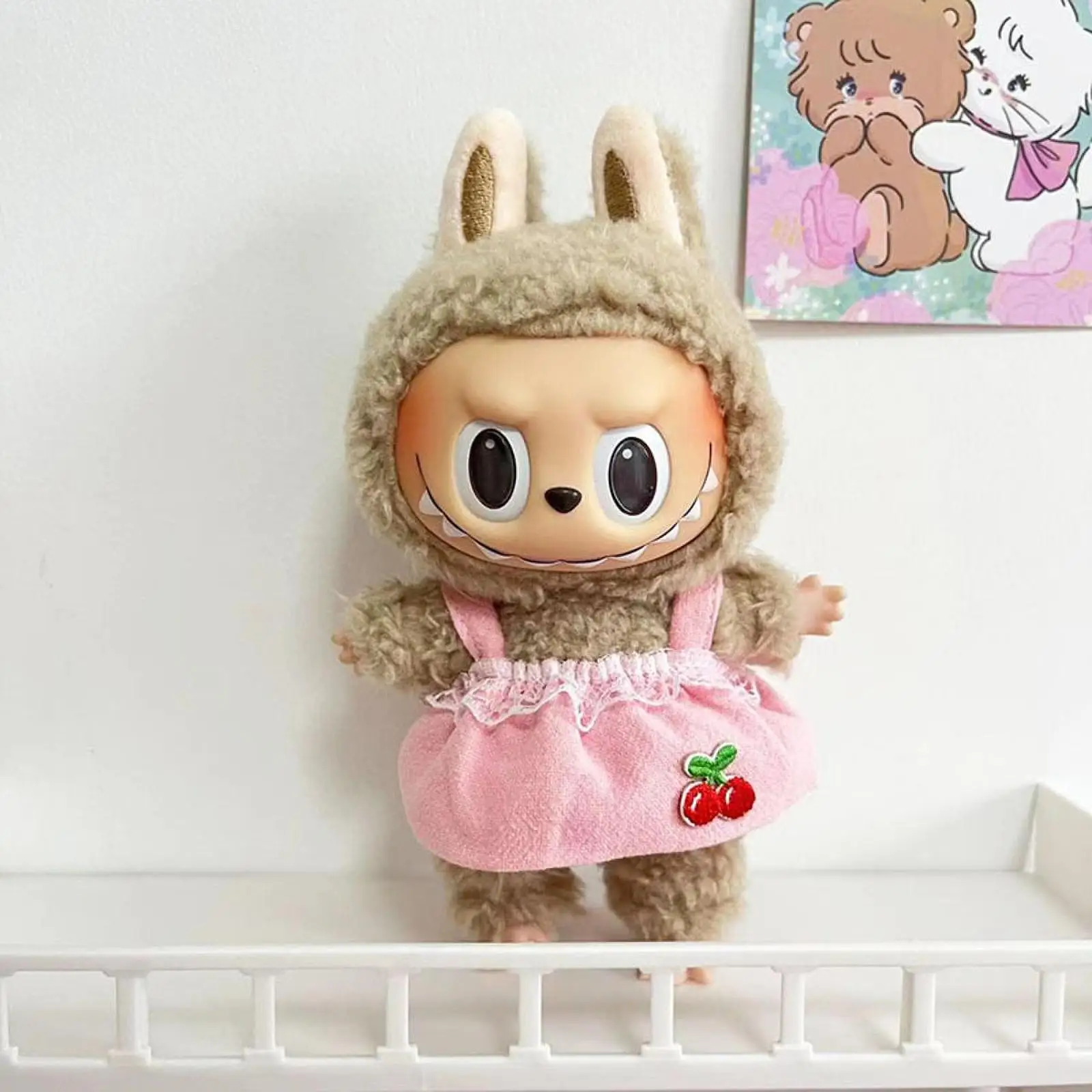 Plush Doll Sleeveless Dress Photo Props Clothing Dress Up for 6.69inch Doll