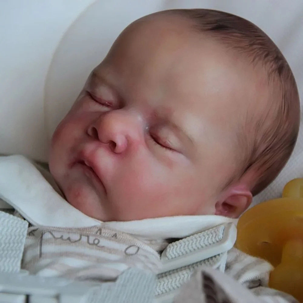 NP 16 '' piezas de muñeca sin pintar sin terminar Pip Sleeping Reborn Doll Kit con cuerpo de tela - imagen 3