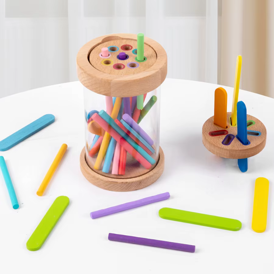 Clasificador de colores Montessori en madera – Juguete sensorial para niños - imagen 3