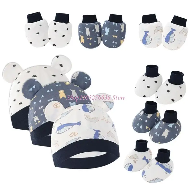 Gorrito, manoplas y calcetines antiarañazos para recién nacido - imagen 5