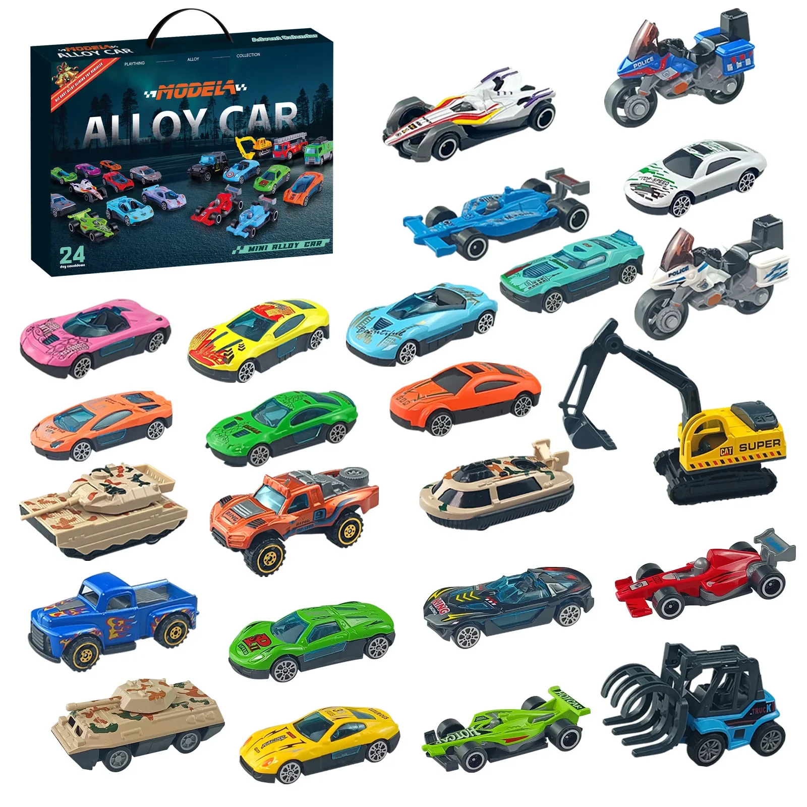 Calendario de Adviento infantil con coches aleación inercial - imagen 5
