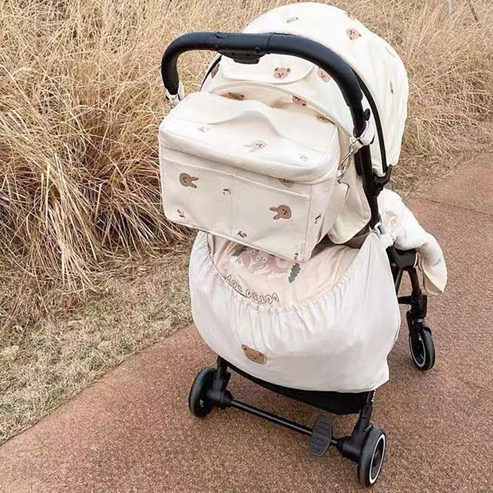 Bolsa de pañales impermeable con compartimento aislado para biberones - imagen 2