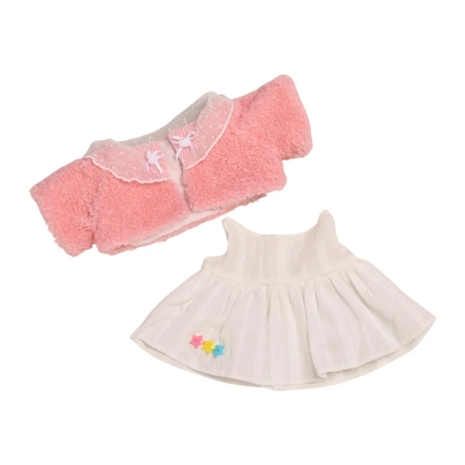 Plush Doll Clothes for 13 inch Pretend Play Soft Doll Dress Stylish Costumes