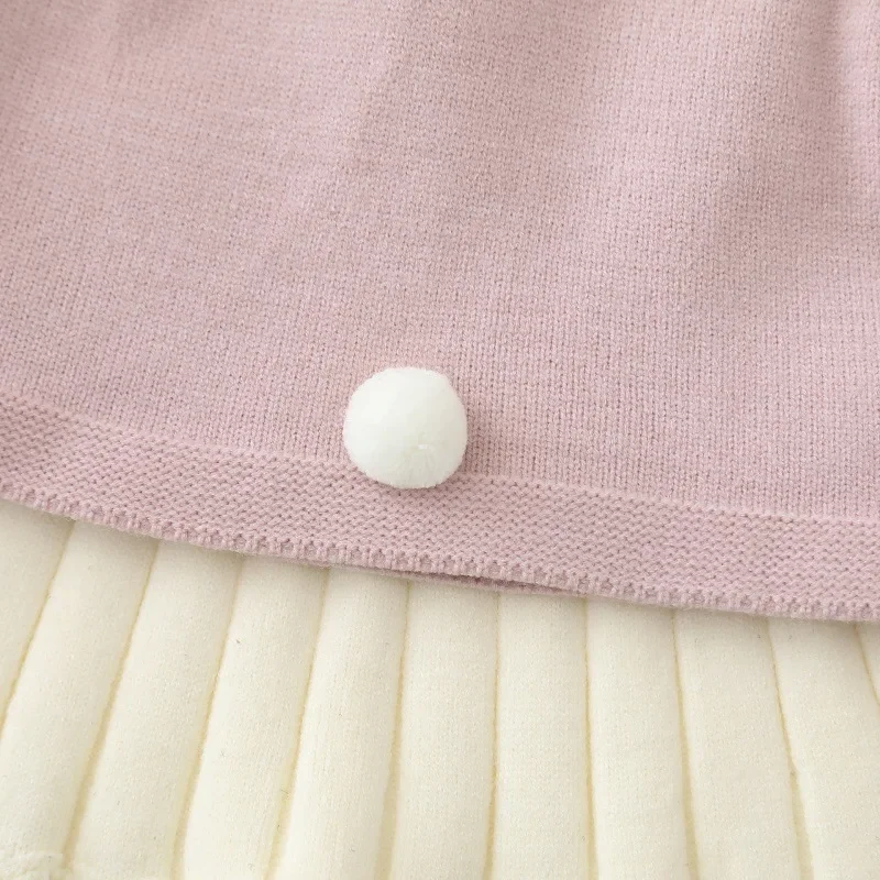 MILANCEL Conjunto de ropa para niñas de 2 a 6 años, camisola de conejito, prendas de punto y Falda de punto plisada, traje de suéter para niñas de 2 piezas - imagen 5