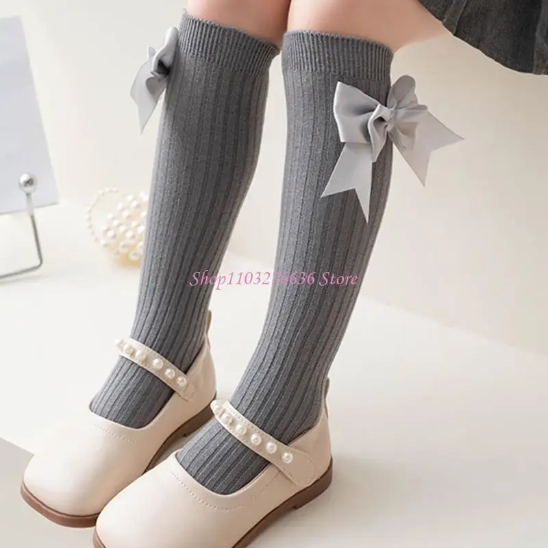 Calcetines escuela secundaria rodilla R6FD con cintas grandes, ropa fiesta uniforme - imagen 5