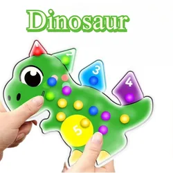 Juguetes sensoriales Montessori de dinosaurio para niños pequeños, clasificación de colores, juguetes antiestrés para apretar, juego de habilidades motoras finas, regalos de Pascua para niños