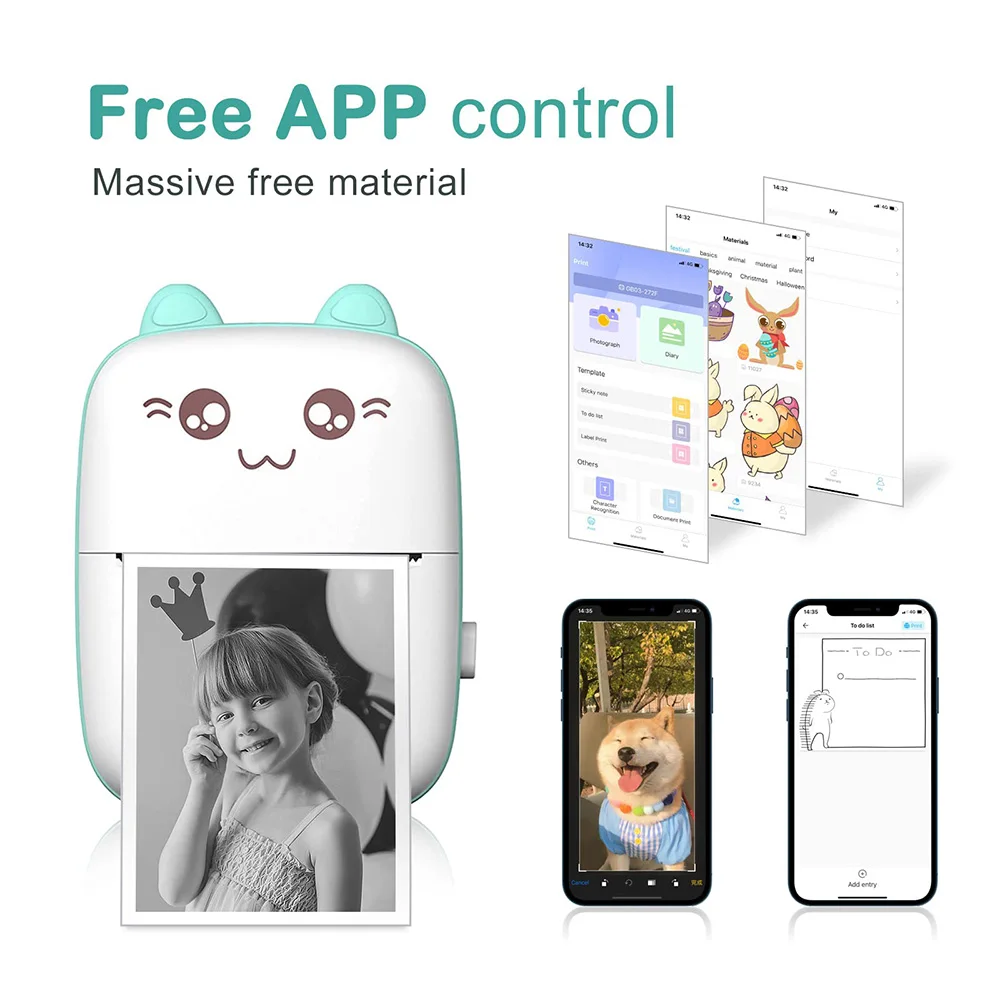 Mini impresora etiquetas Bluetooth para niños – Regalo - imagen 2