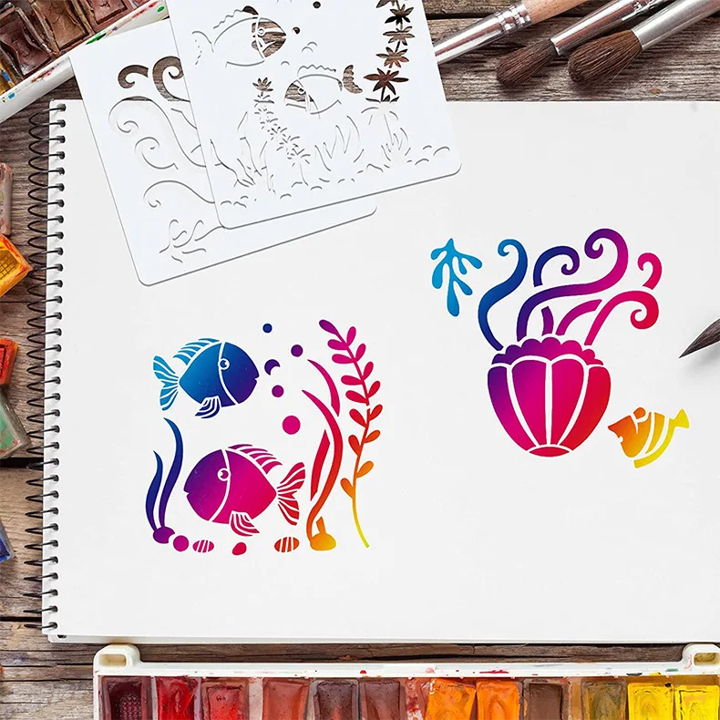 Plantillas para pintar paredes Shell Marine – Manualidades infantiles - imagen 4