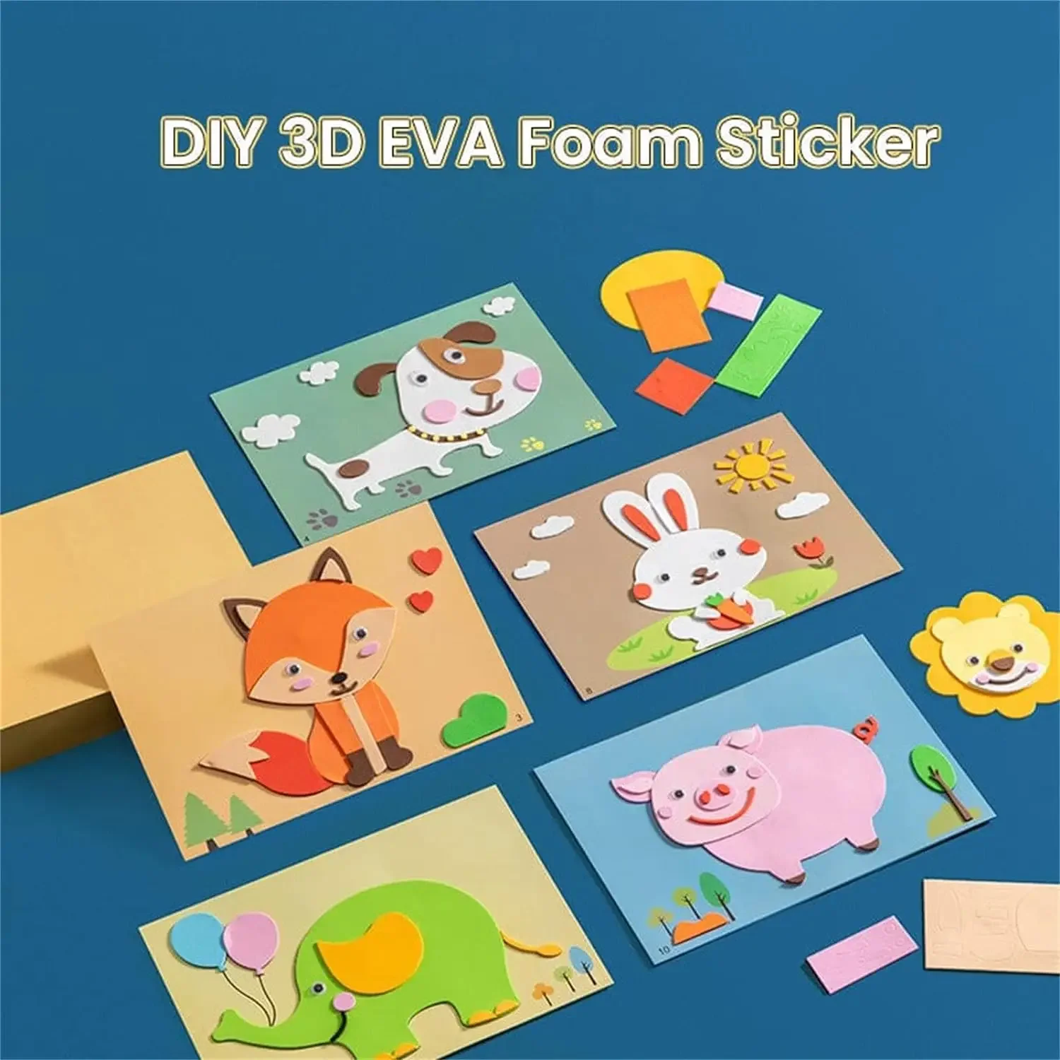 Pegatinas educativas de animales EVA 3D para niños, juego - imagen 5