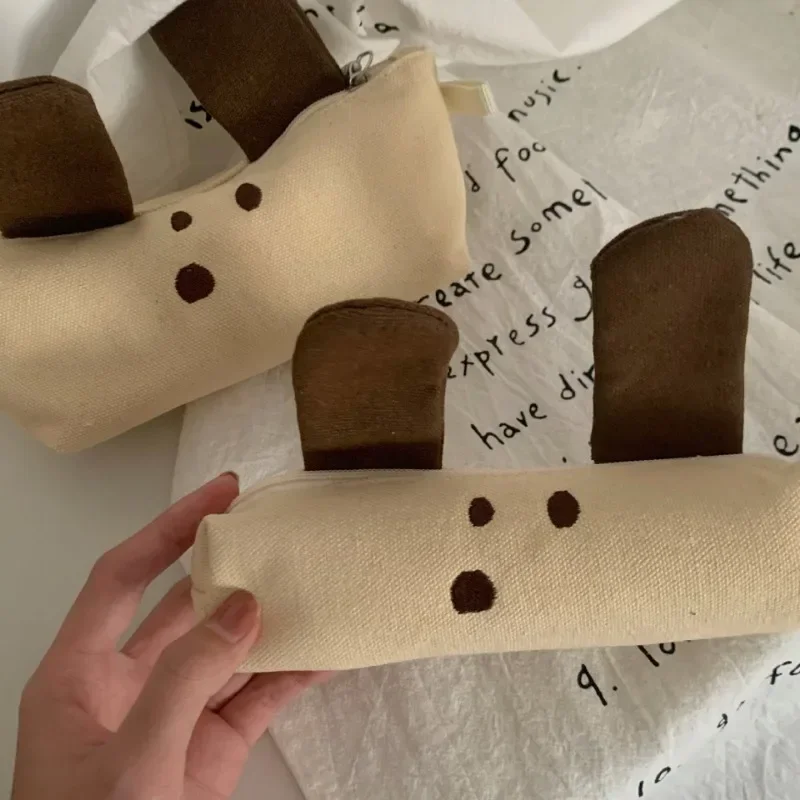 Estuche porta-lápices lona con diseño perro para el cole - imagen 2