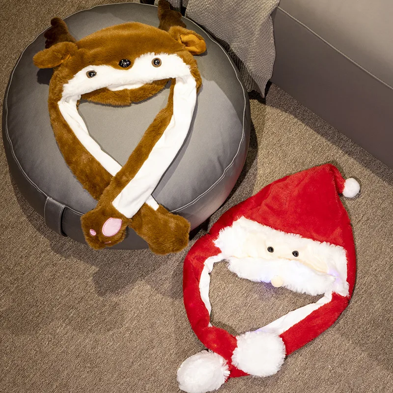 Conjunto de gorro y bufanda de alce y Papá Noel para bebé