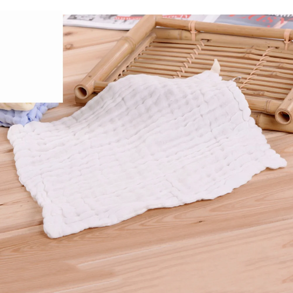 Toallas de mano de gasa de algodón para bebé, toallita suave absorbente para uso en la ducha, secado de manos y cuerpos, Color sólido, verde, amarillo y blanco, 5 uds. - imagen 4
