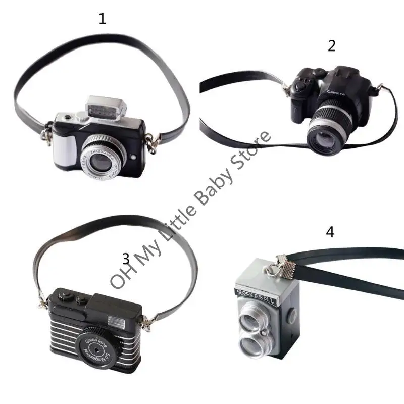 Mini cámara para casa muñecas M76C 1/12, modelo para niños, decoraciones para sesión fotos, accesorios fotografía en - imagen 3