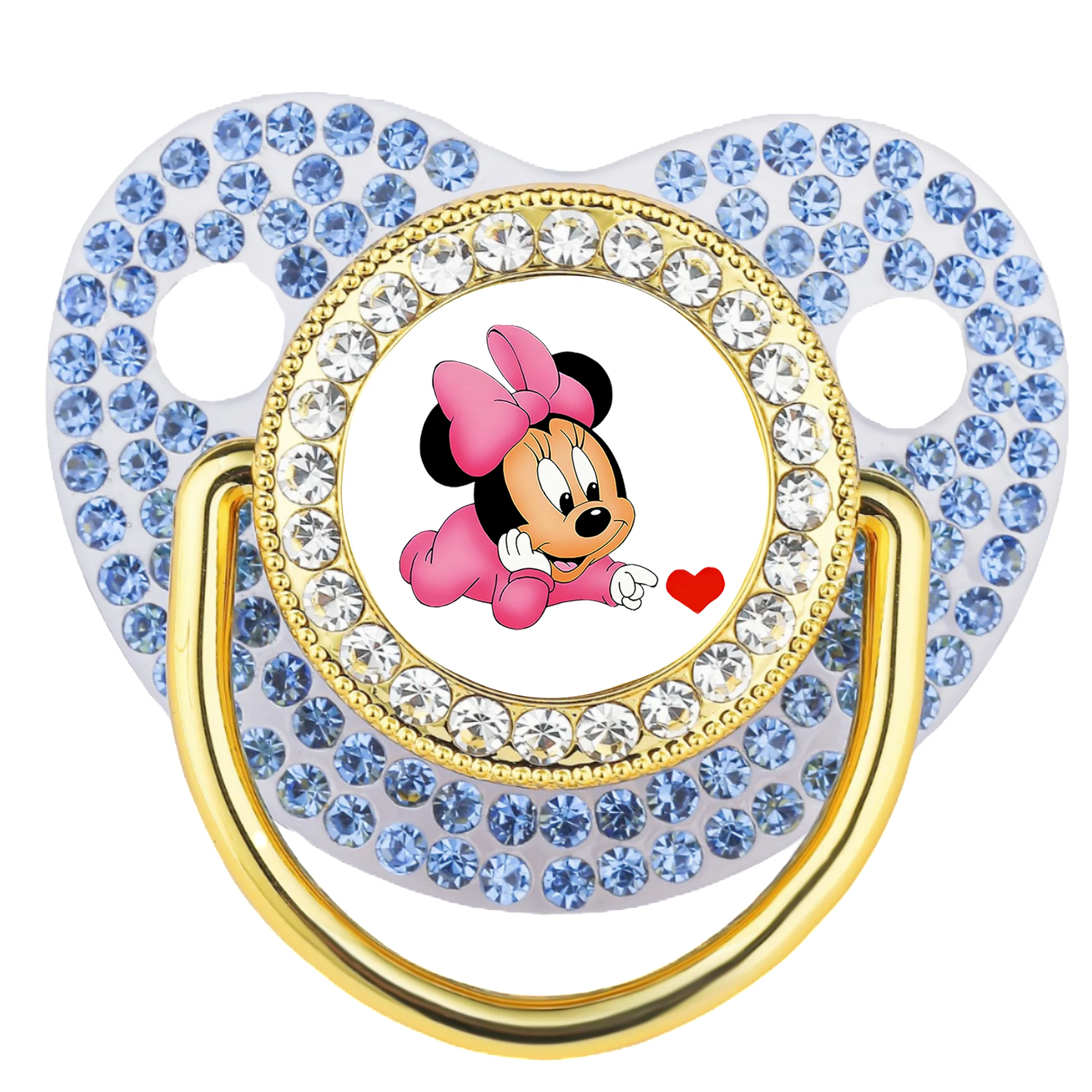 Lujosos anillos de dentición para bebé con estampado de anime, chupetes para bebé de silicona de calidad alimentaria, chupetes para bebé de ortodoncia, regalo - imagen 2