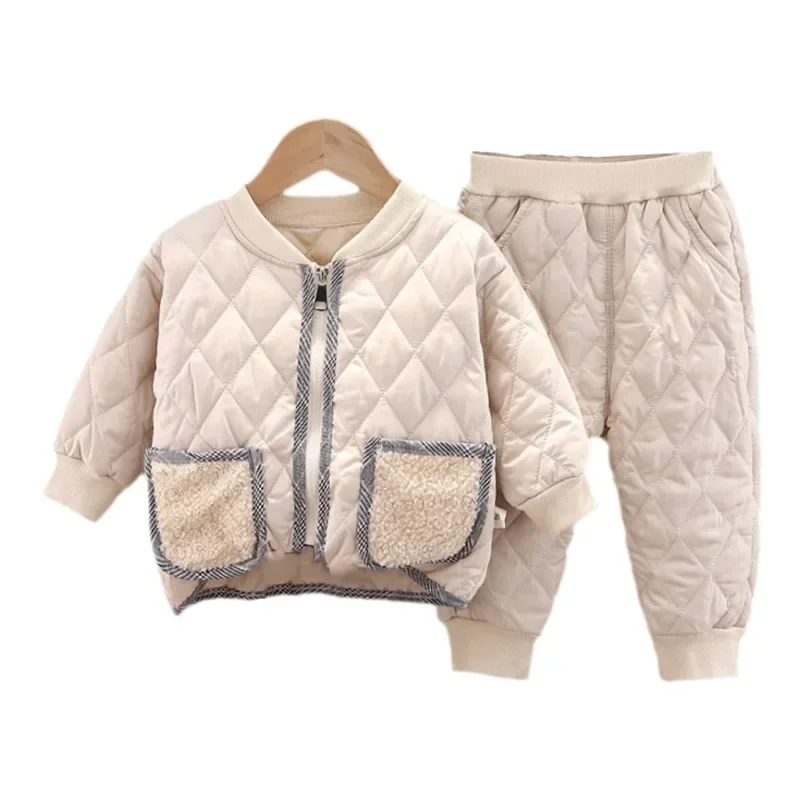 Conjunto de algodón grueso para niños – Abrigo invernal y pantalón - imagen 3