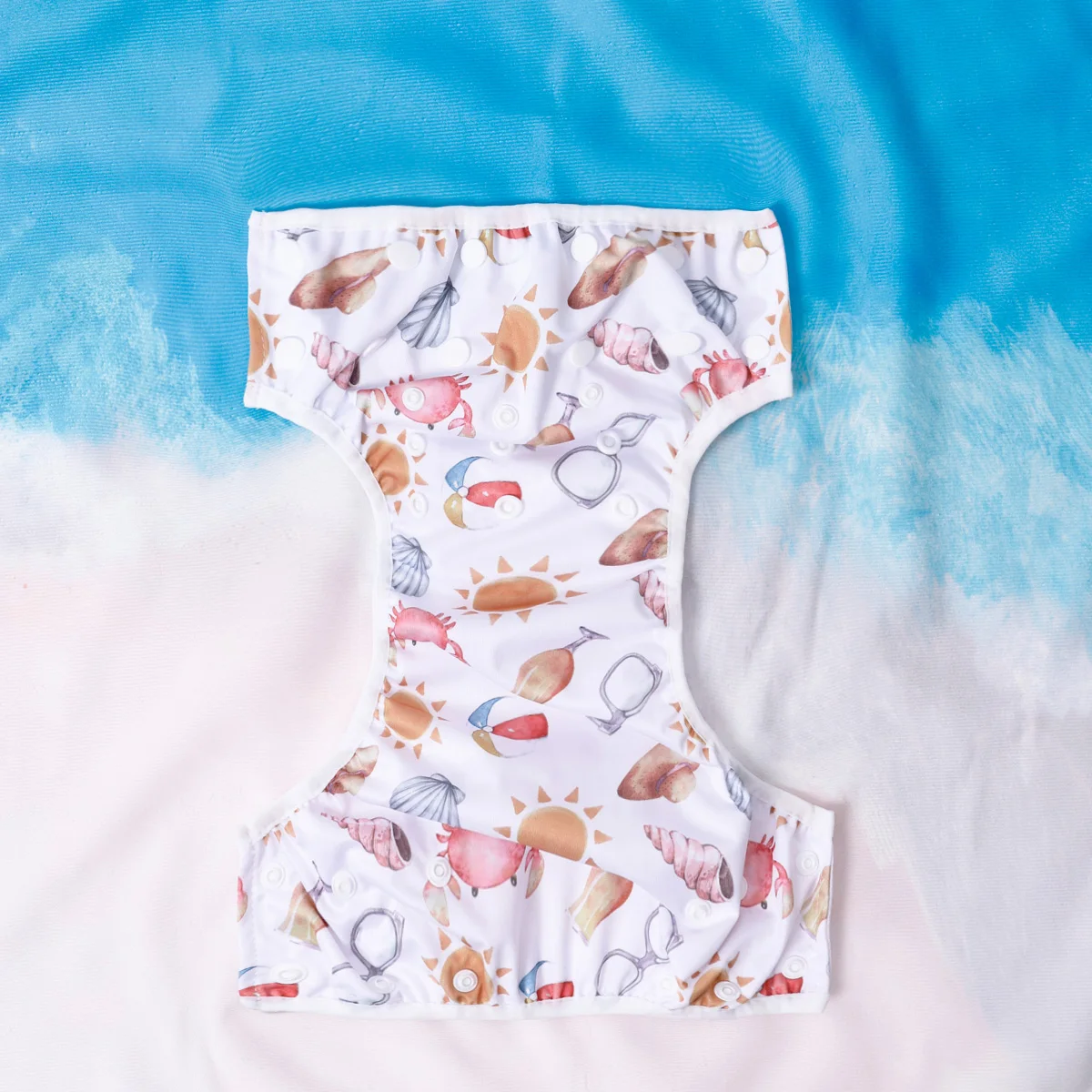 HappyFlute-pañales de natación reutilizables para bebé, traje de baño de dibujos animados para niños y niñas, pantalones de pañal de natación ajustables para verano, 1 unidad - imagen 2