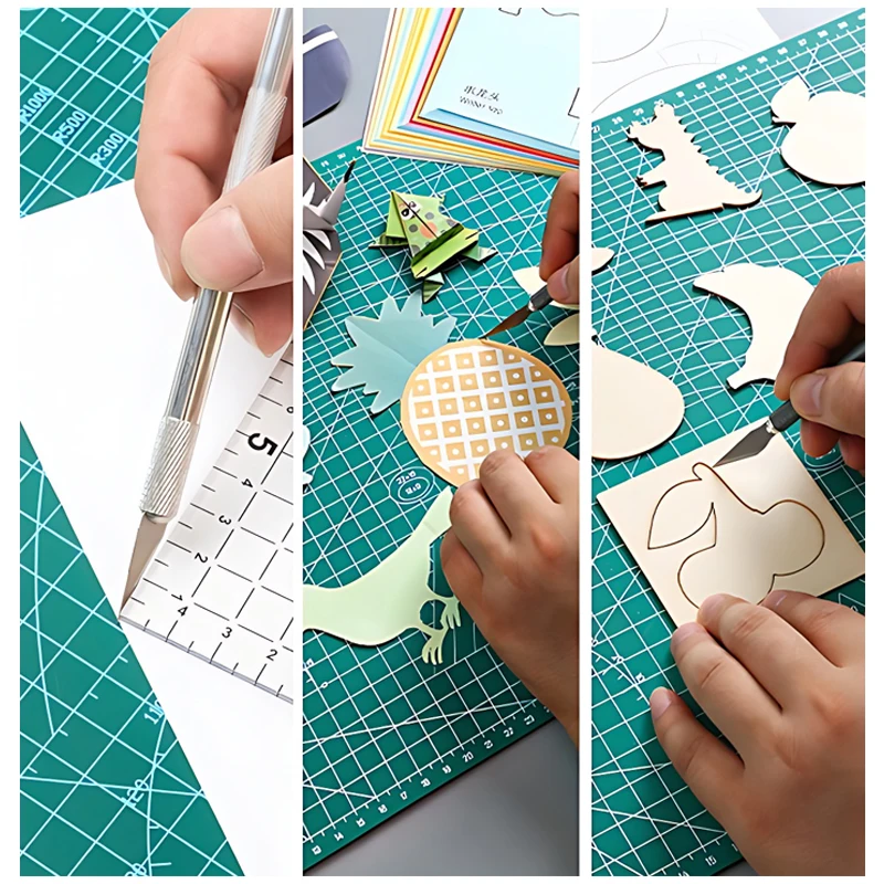ZYF Tapete de corte autocurativo verde – Manualidades infantiles - imagen 2