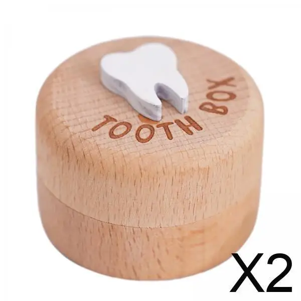 Caja de almacenamiento de dientes, organizador de recuerdos de bebé de madera, contenedor de recuerdos de dientes con pinza para dientes perdidos y niños