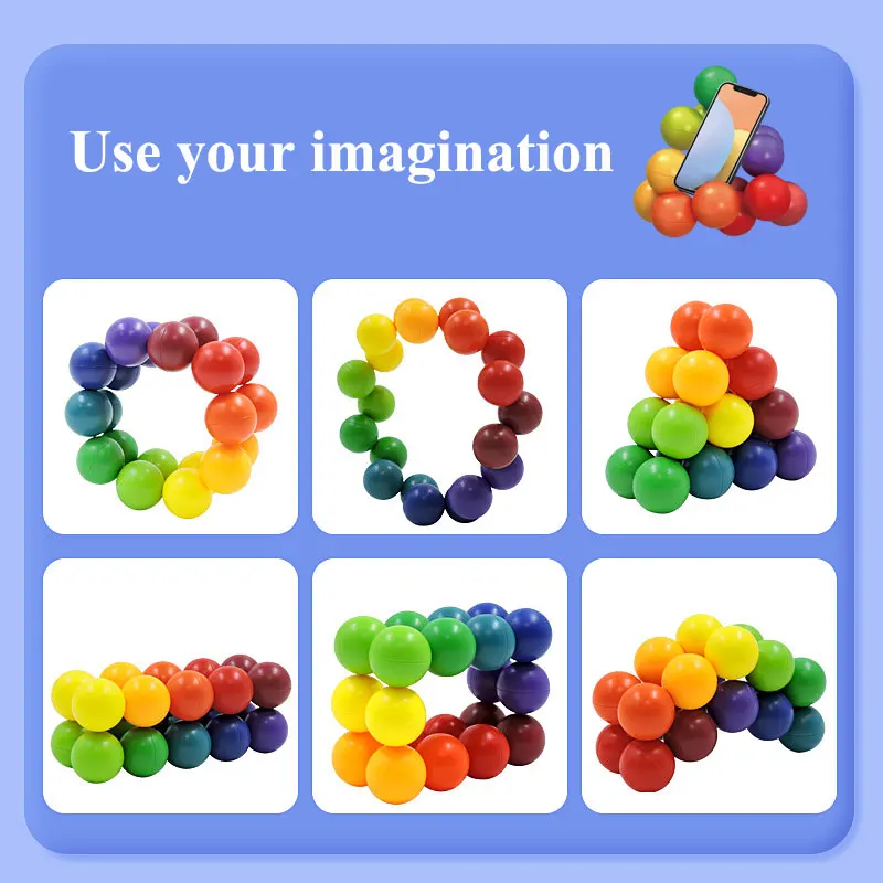 Fidget Toy Educational Color Ball 3D Puzzle Montessori Game Matching Shape Toy for Children Training Sensory Kids Adult Gift - imagen 4