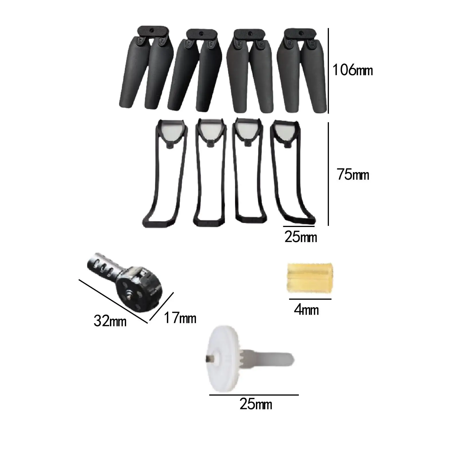 RC Drone Motor Gear and Propeller Components for E525 S89 Quadcopter