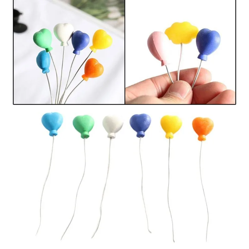 Globos para casa de muñecas, ramo en miniatura, juguete, Mini adornos de paisaje, decoraciones de jardín, decoración de pasteles, decoración de fiesta, 6 uds.