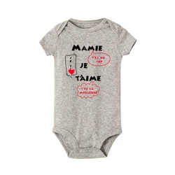 Pelele de verano para recién nacido con estampado francés