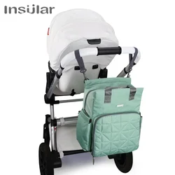 Bolsa de pañales impermeable grande capacidad para cochecito y viaje