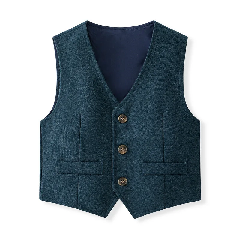 4 piezas primavera otoño niño pequeño ropa moda coreana Gentieman corbata chaleco + Tops + Pantalones ropa de bebé conjunto para niños BC857 - imagen 5