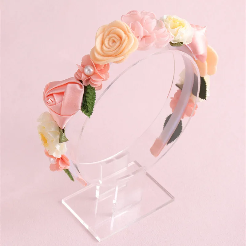 Diademas florales para niñas con flores 3D y agarre antideslizante
