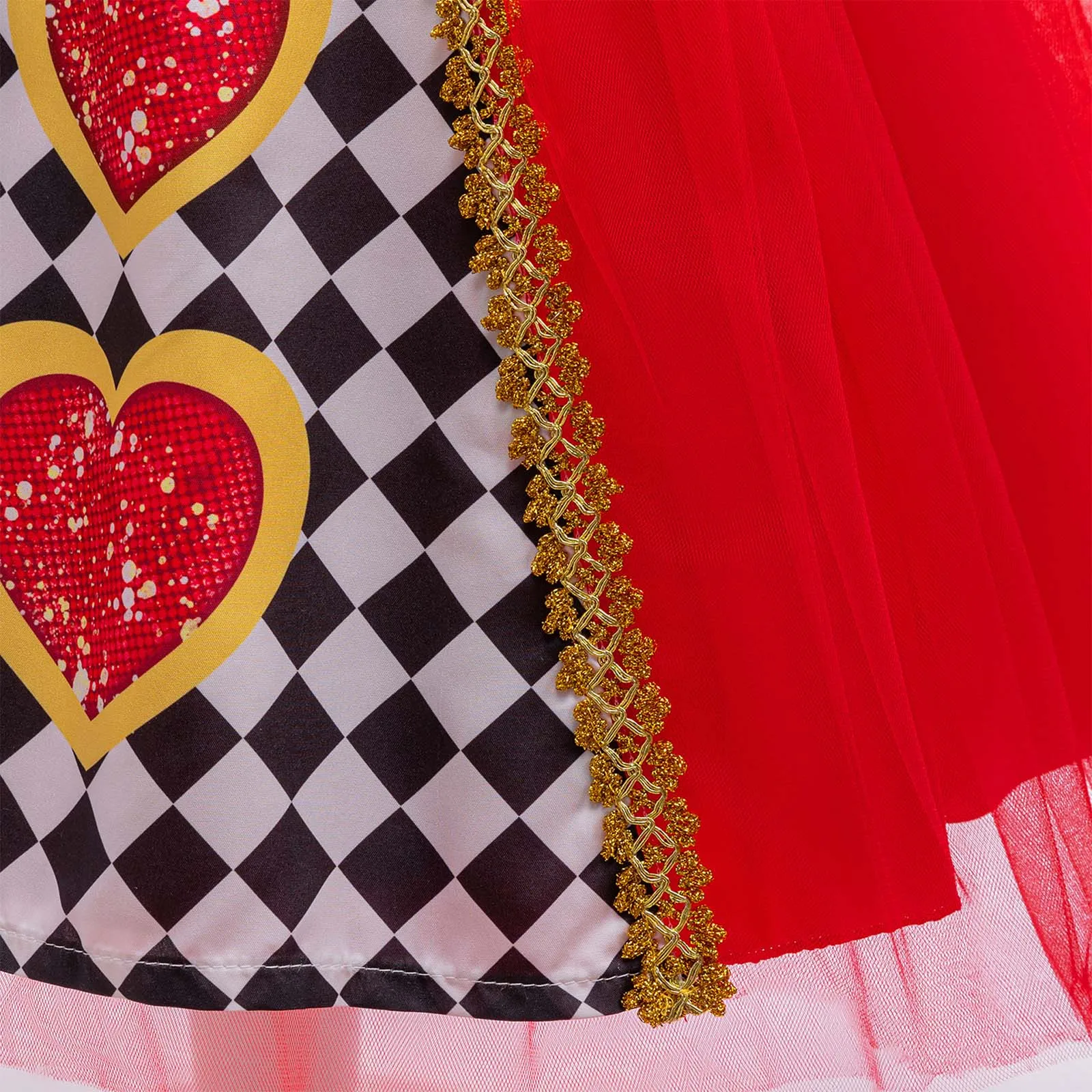 Disfraz de princesa con tutú, mangas abullonadas y corazones rojos - imagen 5