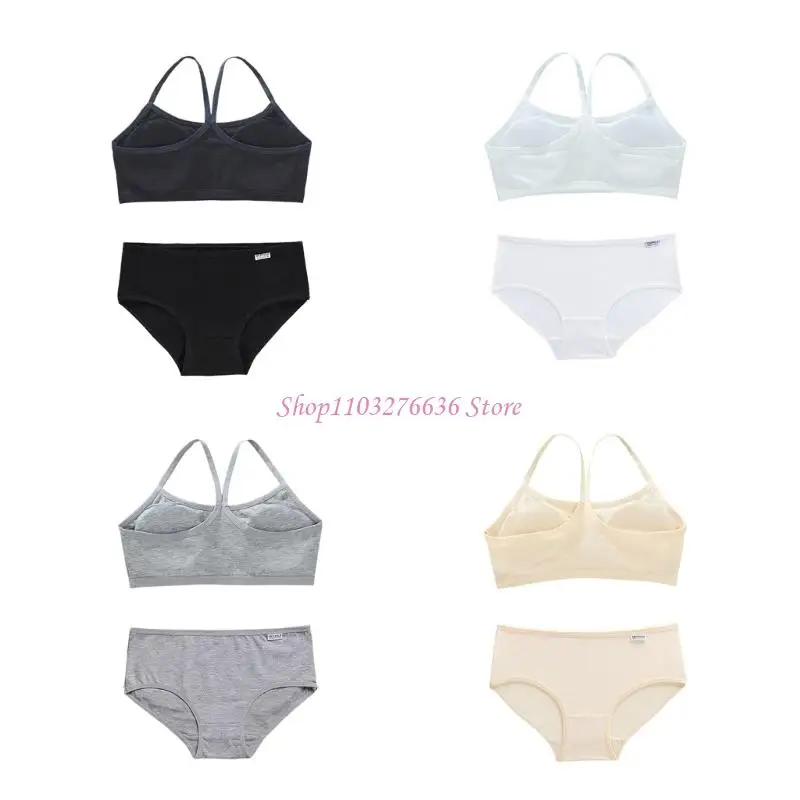 R6FD Girls sujetador adolescente tops tubo bustier para niños adolescentes lencería para estudiantes secundaria ropa