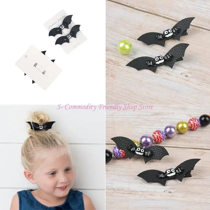 85AE 2 piezas pinzas para murciélago Halloween, horquilla con alas murciélago, accesorios decorativos para - imagen 4
