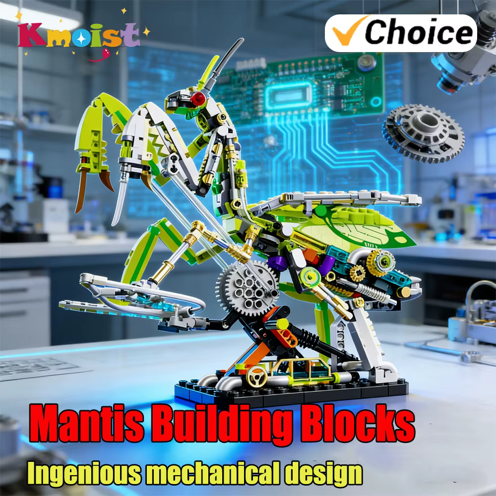 Robot Mantis de bloques de construcción con luz – Juguete STEM - imagen 2