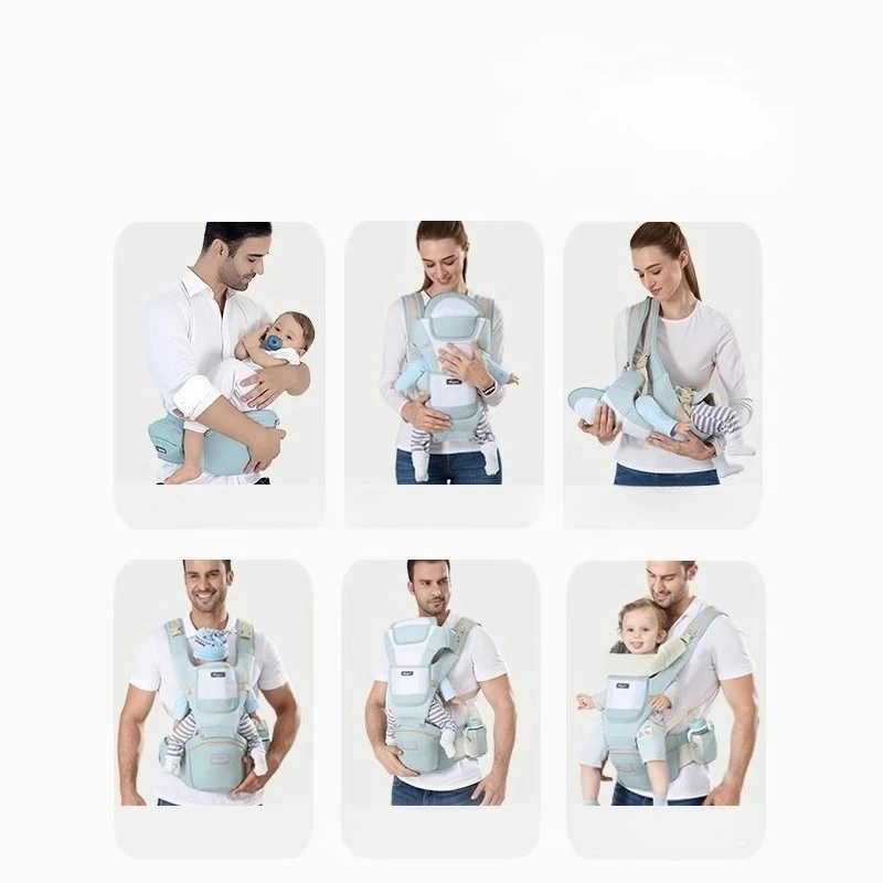 Portabebés Multifuncional, Asiento de Cadera Ajustable para Bebés Recién Nacidos, Multiposición (Hacia Adentro/Hacia Afuera/Trasero/Cadera) - imagen 2