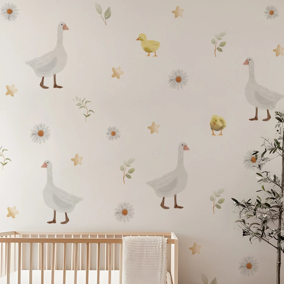 Vinilos decorativos infantiles de estrellas y flores para dormitorio - imagen 3