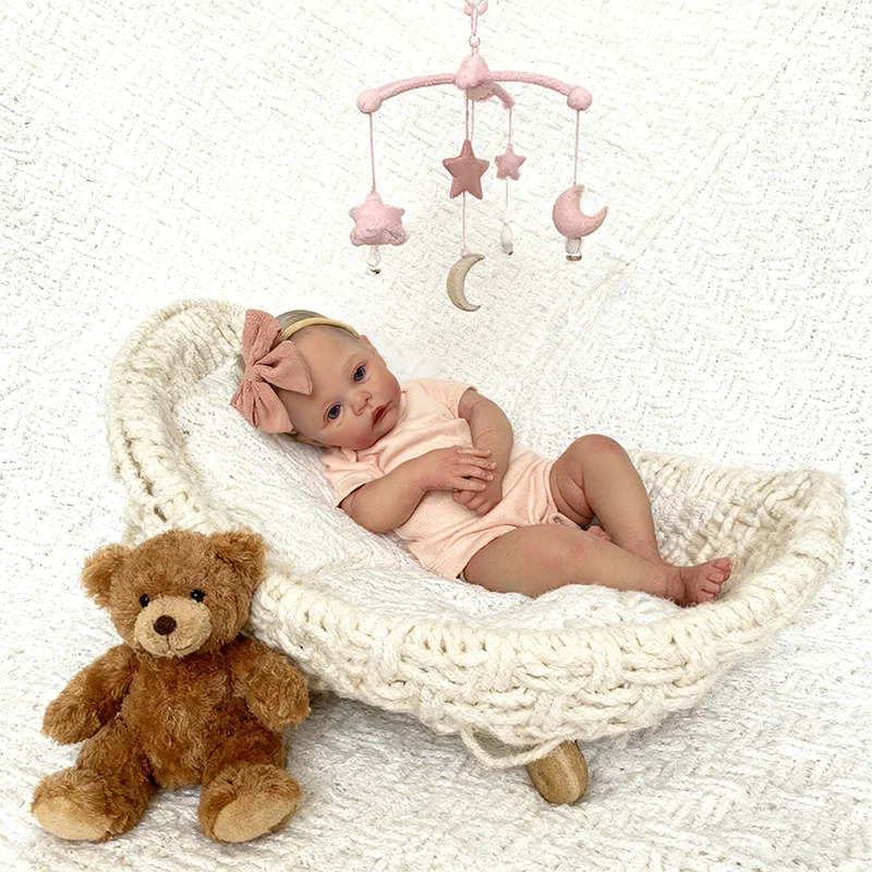 NPK19 ''pintura hecha a mano piel 3D con venas visibles cuerpo suave Reborn Meadow muñeca artística coleccionable regalo de Navidad para niños - imagen 4