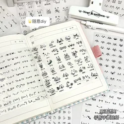 Pegatinas transparentes con emoticonos para decorar tu diario